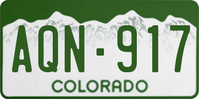 CO license plate AQN917
