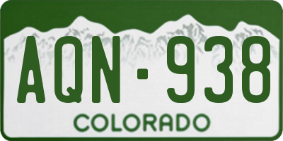 CO license plate AQN938