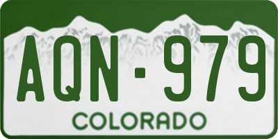 CO license plate AQN979