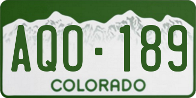 CO license plate AQO189