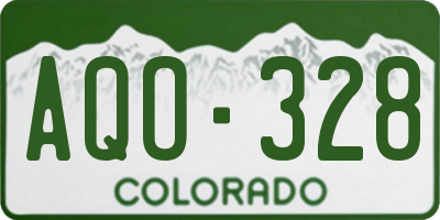 CO license plate AQO328