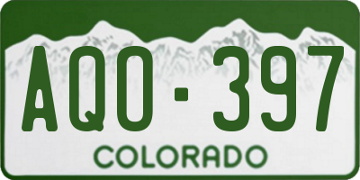 CO license plate AQO397