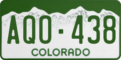 CO license plate AQO438