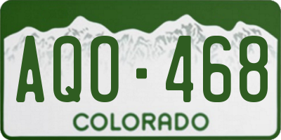 CO license plate AQO468