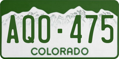 CO license plate AQO475