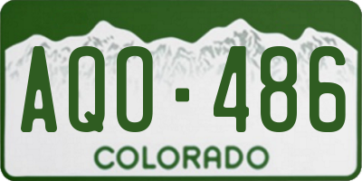 CO license plate AQO486
