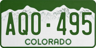 CO license plate AQO495