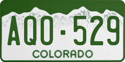 CO license plate AQO529