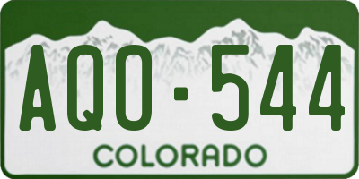 CO license plate AQO544
