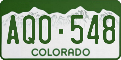 CO license plate AQO548