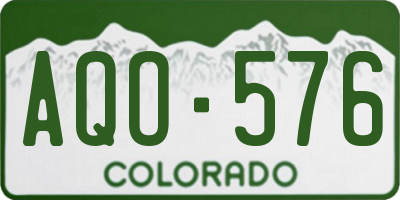 CO license plate AQO576
