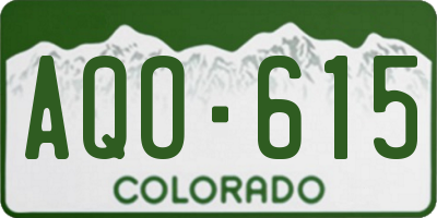 CO license plate AQO615