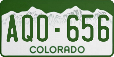CO license plate AQO656