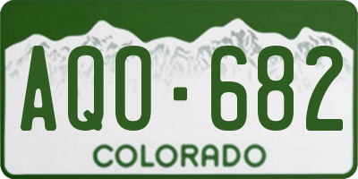 CO license plate AQO682