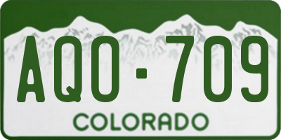 CO license plate AQO709