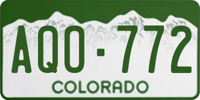CO license plate AQO772