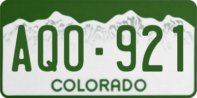 CO license plate AQO921