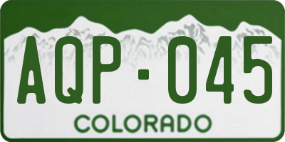CO license plate AQP045