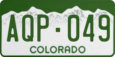 CO license plate AQP049