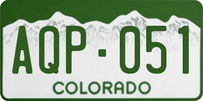 CO license plate AQP051