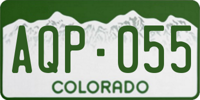 CO license plate AQP055