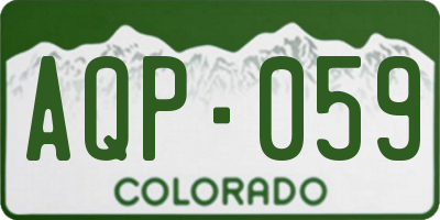 CO license plate AQP059