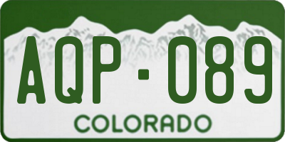 CO license plate AQP089