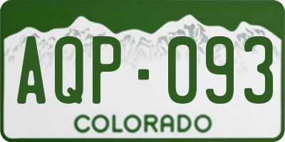 CO license plate AQP093