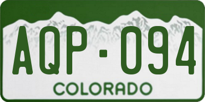 CO license plate AQP094
