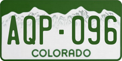 CO license plate AQP096