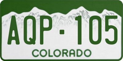CO license plate AQP105