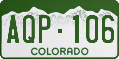CO license plate AQP106