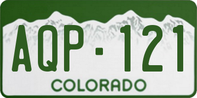 CO license plate AQP121