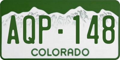CO license plate AQP148