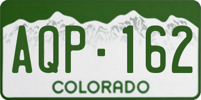 CO license plate AQP162