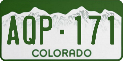 CO license plate AQP171