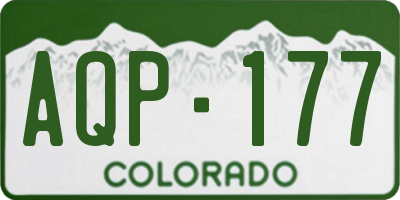 CO license plate AQP177