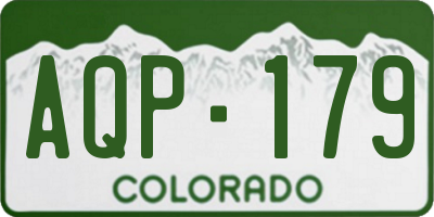 CO license plate AQP179