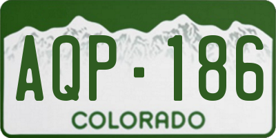 CO license plate AQP186