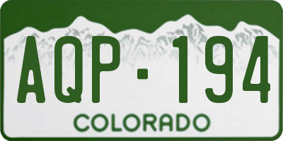 CO license plate AQP194