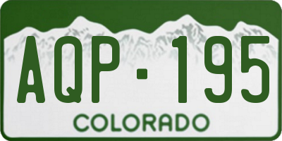 CO license plate AQP195
