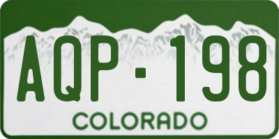 CO license plate AQP198