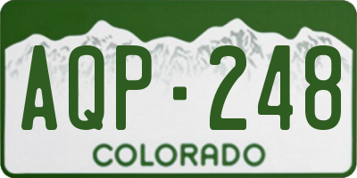 CO license plate AQP248