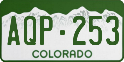CO license plate AQP253