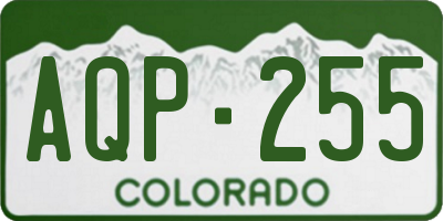 CO license plate AQP255
