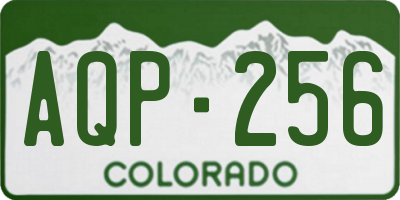 CO license plate AQP256