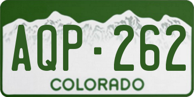 CO license plate AQP262