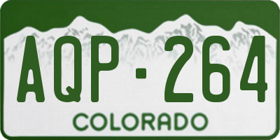 CO license plate AQP264