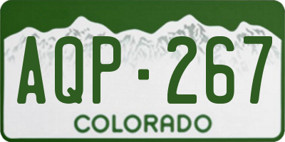 CO license plate AQP267