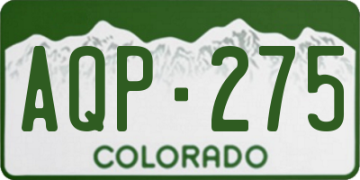 CO license plate AQP275